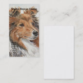 Sheltie die Shetlandinseln Visitenkarte (Vorne/Hinten)