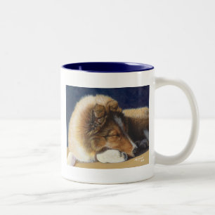 Sheltie die Shetlandinseln Zweifarbige Tasse