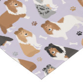 Sheltie Dog Bones and Paws Kurz Table Runner Kurzer Tischläufer (Ecke)