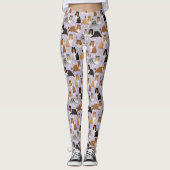 Sheltie Dog Bones and Paws Leggings (Vorderseite)