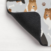 Sheltie Dog Bones and Paws Mouse Pad Mousepad (Ecke)
