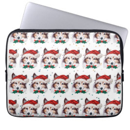 Sheltie Dog Breed Christmas Stars Laptopschutzhülle