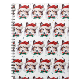 Sheltie Dog Breed Christmas Stars Notizblock