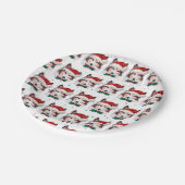 Sheltie Dog Breed Christmas Stars Pappteller (Schrägansicht)