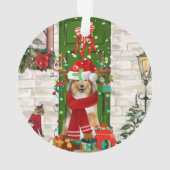 Sheltie Dog Christmas Ornament (Rückseite)
