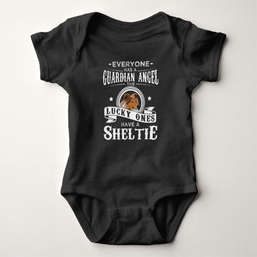 Sheltie Dog Eigentümer Funny Gift Idee Baby Strampler (Vorderseite)