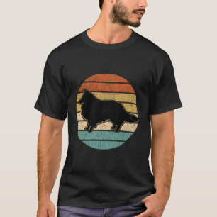 Sheltie Dog Geschenk Retro Sunset T-Shirt
