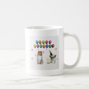 Sheltie Dog Happy New Year Kaffeetasse