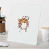 Sheltie Dog in Nurse Hat - animalsinhats Classic T Sockelschild (In Situ)