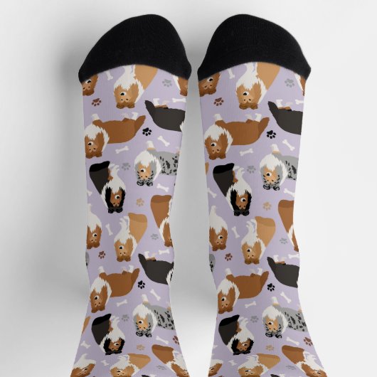 Sheltie Dog Knochen und Paws Socken (Oben)