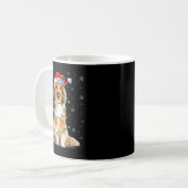 Sheltie Dog Lover Xmas Lighting Santa Sheltie Chri Kaffeetasse (Vorderseite Links)