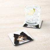 Sheltie Dog Malerkizze Getränkeuntersetzer (Rechte Seite)