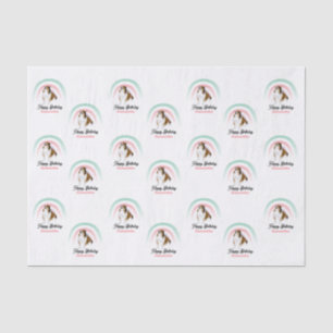 Sheltie Dog Rainbow Birthday Seidenpapier
