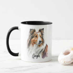 Sheltie Dog Rasse Personalisiert Tasse