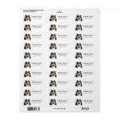 Sheltie Dog Rücksendeadressen-Aufkleber (Vorne)