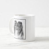 Sheltie Dog Zeichnend von Glenda S. Harlan Kaffeetasse (Vorderseite Links)