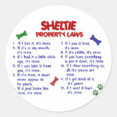SHELTIE-Eigenschaftengesetze 2 Runder Aufkleber (Vorderseite)