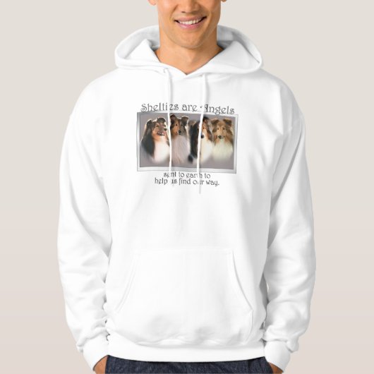 Sheltie Engels-Shirt Hoodie (Vorderseite)