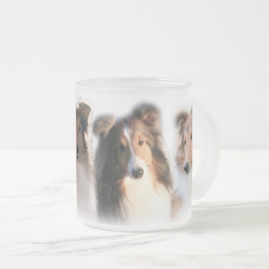 Sheltie Engels-Tasse Mattglastasse (VorderseiteRechts)