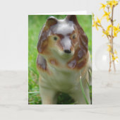 Sheltie Figurine Karte (Gelbe Blume)