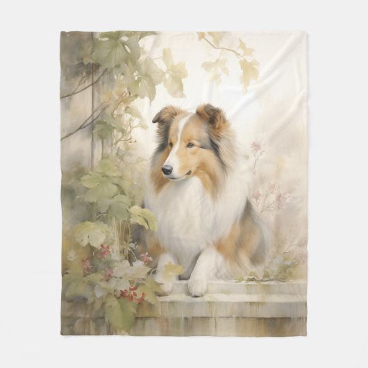 Sheltie Fleecedecke (Vorderseite)