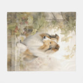 Sheltie Fleecedecke (Vorderseite (Horizontal))