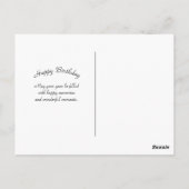 Sheltie Floral Foto Geburtstag Postkarte (Rückseite)