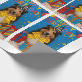 Sheltie-Geburtstagsfeier Geschenkpapier (Ecke)
