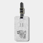 Sheltie Gepäckanhänger (Vorderseite vertikal)