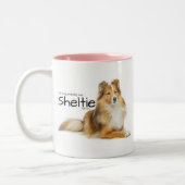Sheltie Hair Zweifarbige Tasse (Links)