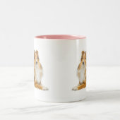 Sheltie Hair Zweifarbige Tasse (Mittel)