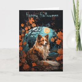Sheltie Halloween Karte