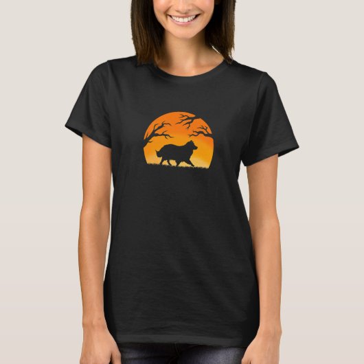 Sheltie Halloween Süßes oder Saures Shetland Sheep T-Shirt (Vorderseite)