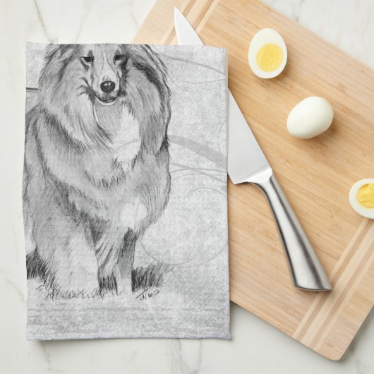 Sheltie Handtuch (Viertel Falte)