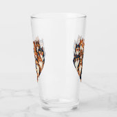 Sheltie Heart Illustration Niedlich Shetland Sheep Glas (Links)