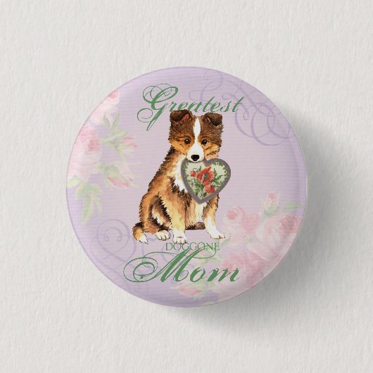 Sheltie Heart Mama Button (Vorderseite)