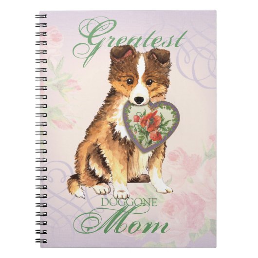 Sheltie Heart Mama Notizblock (Vorderseite)