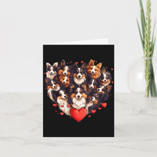 Sheltie Heart-shaped Cute Sheltie Dog Lover Men Wo Karte (Vorderseite)