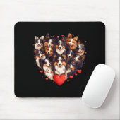 Sheltie Heart-shaped Cute Sheltie Dog Lover Men Wo Mousepad (Mit Mouse)