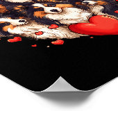 Sheltie Heart-shaped Cute Sheltie Dog Lover Men Wo Poster (Ecke)