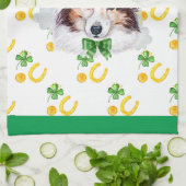 Sheltie Holiday Wohngestaltung St Patricks Day Geschirrtuch (Gefaltet)