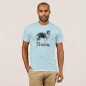 Sheltie-Hund-Grafik T-Shirt (Vorne ganz)