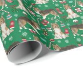 Sheltie Hund Weihnachten Geschenkpapier (Rolleneckpunkt)