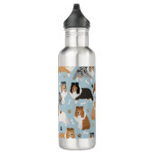 Sheltie Hunde Knochen und Paare Edelstahlflasche (Rechts)