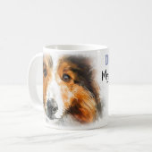 Sheltie-Hundemutter Kaffeetasse (Vorderseite Links)