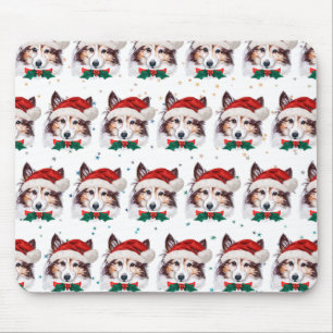 Sheltie-Hunderasse Weihnachtssterne Mousepad