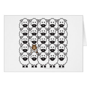 Sheltie in den Schafen