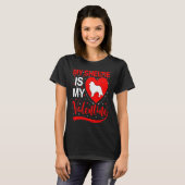 Sheltie Is My Valentine Heart Shape Sheltie Dog Va T-Shirt (Vorne ganz)