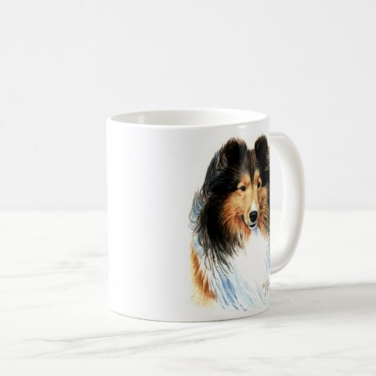 Sheltie Kaffeetasse (VorderseiteRechts)