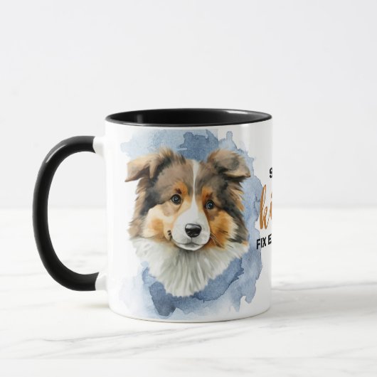 Sheltie Kisses Fix Alles Tasse (Links)
